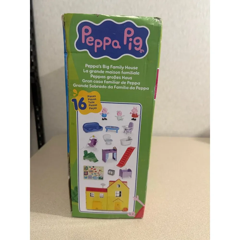 Peppa Pig Deluxe House Playset Folding Toy Figure Dollhouse with Accessories